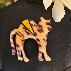 Vintage Cat Broach Handmade Unique pin